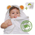 Hooded with bear ears organic 100% bamboo high quality super fluffy baby bath towel